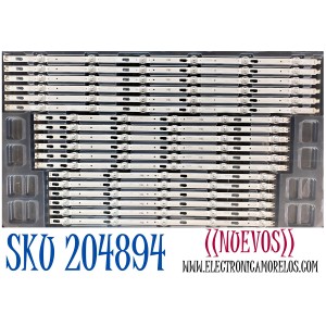 KIT DE LEDS ORIGINAL NUEVOS PARA TV SAMSUNG 18 PIEZAS / NUMERO DE PARTE BN96-51025A / BN96-51026 / BN96-51027 / 51025 / 51026 / 51027 / MODELO UN85TU8000 / UN85TU800D / UN85TU7000 / UN85TU700D / UN85CU7000B / UN85CU7000D / UN85CU7000 / UN85TU690